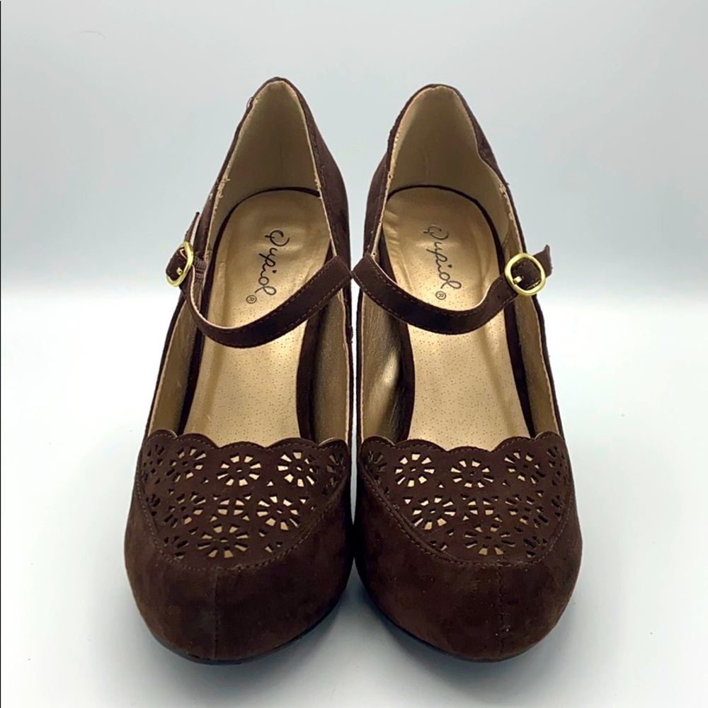 Brown Suede Pumps
